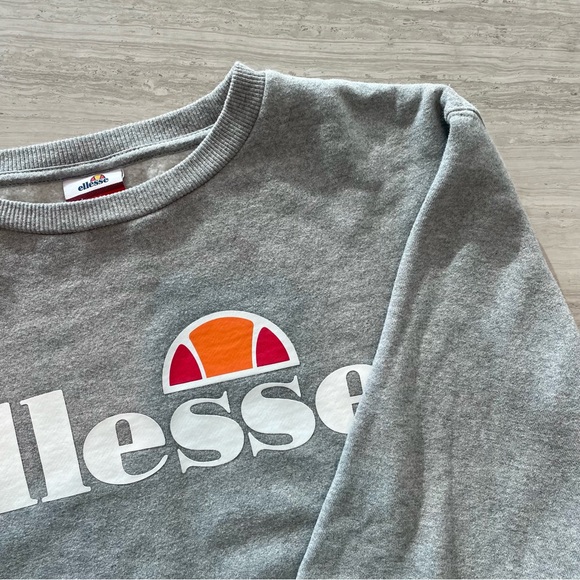 Ellesse Logo Crew Neck Sweatshirt Grey - Picture 5 of 5